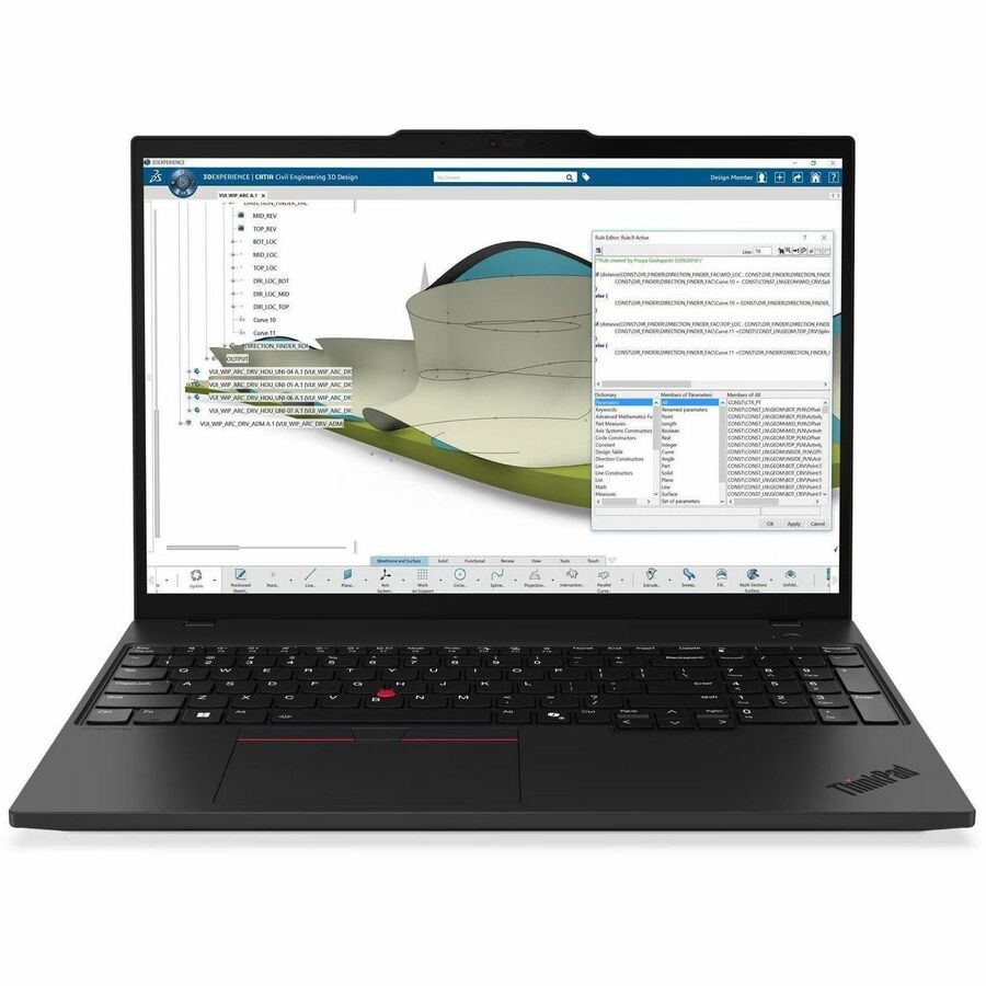 Lenovo ThinkPad P16s Gen 4 21QV0032US 16" Mobile Workstation - WUXGA - 60 Hz - Intel Core Ultra 7 2nd Gen 255H - 16 GB - 512 GB SSD - English Keyboard - Black