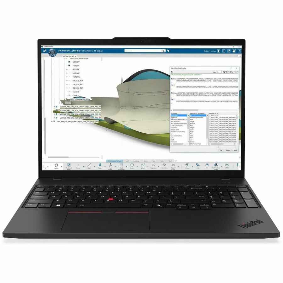 Lenovo ThinkPad P16s Gen 4 21QV0032US 16" Mobile Workstation - WUXGA - 60 Hz - Intel Core Ultra 7 2nd Gen 255H - 16 GB - 512 GB SSD - English Keyboard - Black