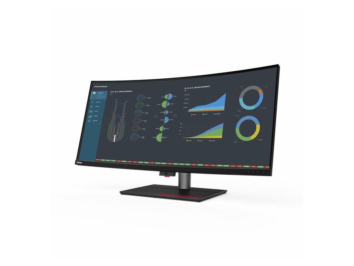 Lenovo ThinkVision P40w-20 40" Class 5K2K WUHD Curved Screen LED Monitor - 21:9 - Raven Black