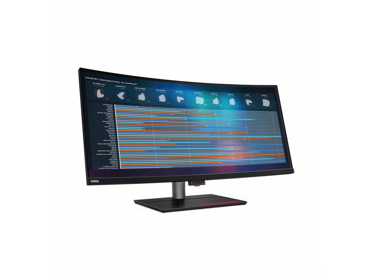 Lenovo ThinkVision P40w-20 40" Class 5K2K WUHD Curved Screen LED Monitor - 21:9 - Raven Black
