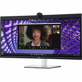 Dell P3424WEB 34" Class Webcam UW-QHD Curved Screen LED Monitor - 21:9 - Black, Silver