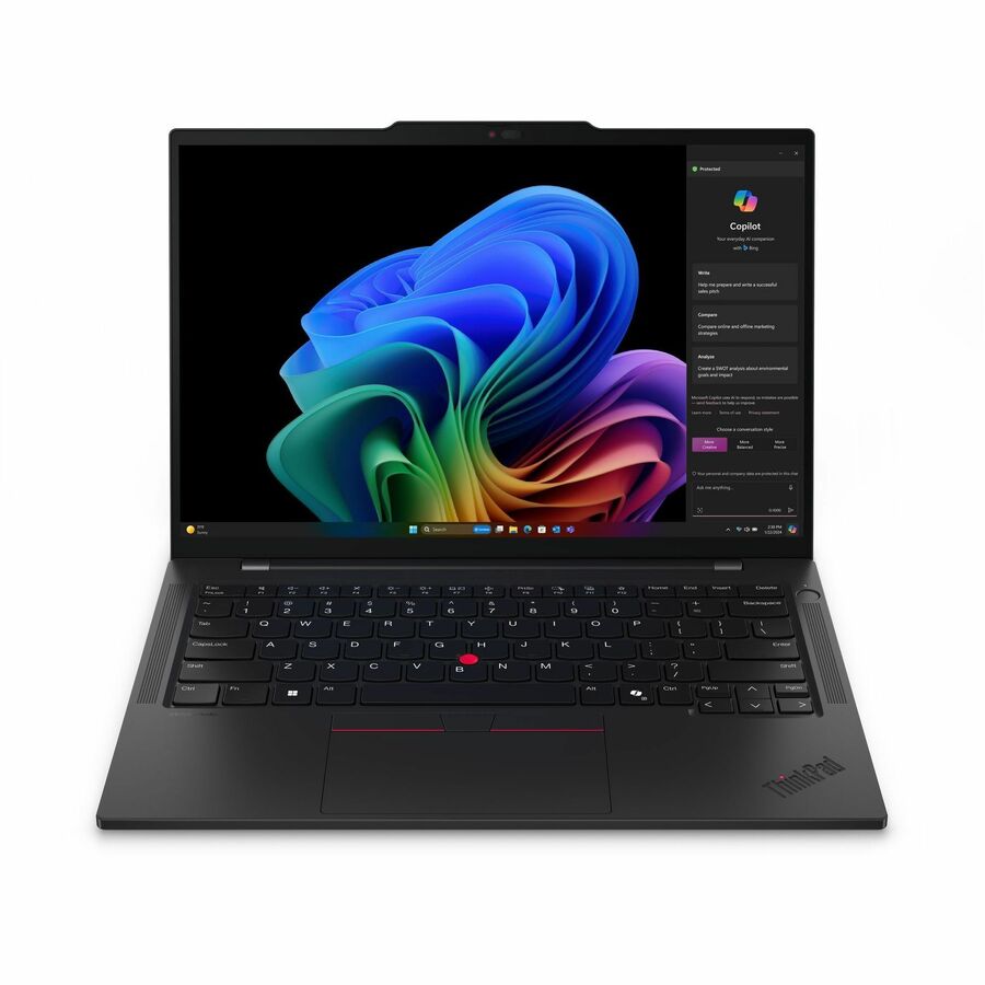 Lenovo ThinkPad T14s Gen 6 21N1002DUS 14" Notebook - WUXGA - Qualcomm Snapdragon X1P-42-100 - 16 GB - 512 GB SSD - English Keyboard - Black