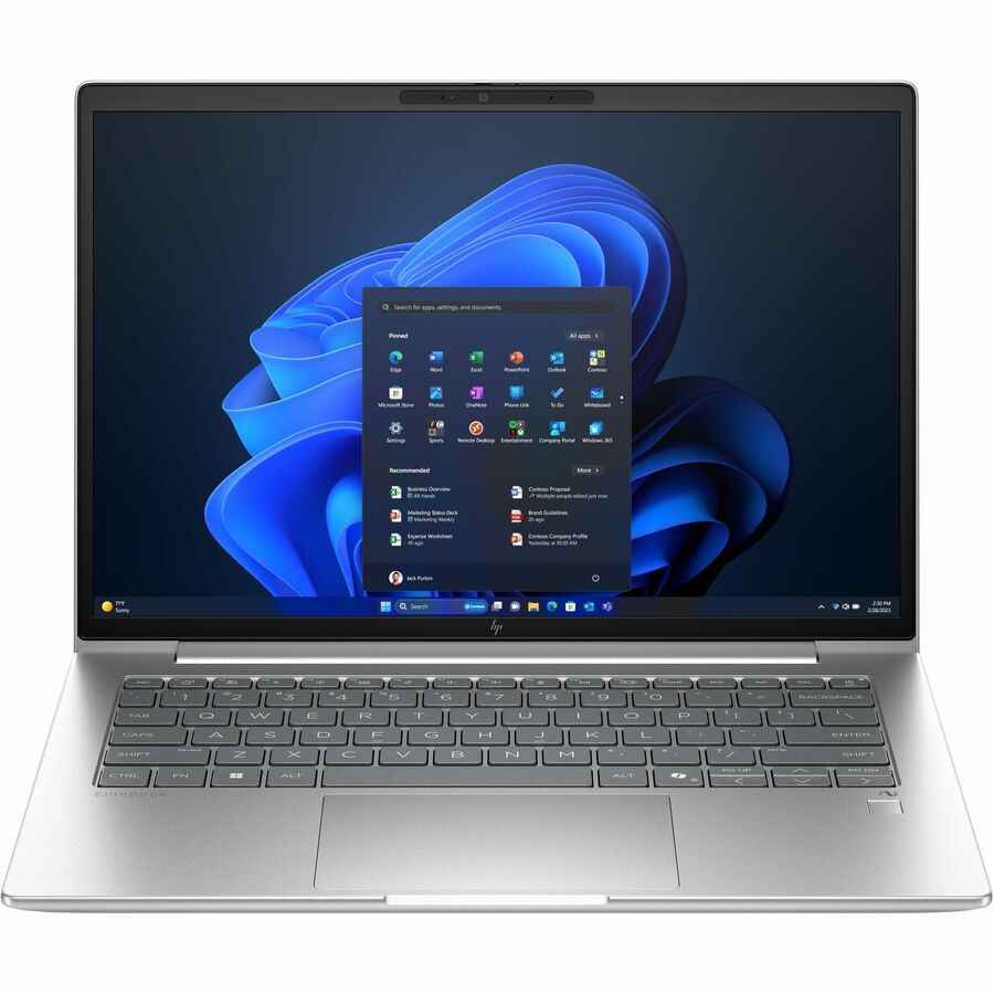 HP EliteBook 6 G1a 14" Copilot+ PC Notebook - WUXGA - 60 Hz - AMD Ryzen AI 5 340 - 32 GB - 512 GB PCIe NVMe SSD - English Keyboard - Pike Silver Aluminum