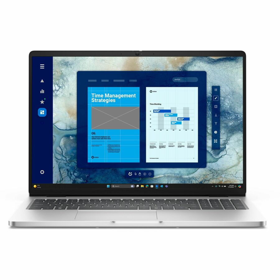 Dell Pro 16 PC16250 16" Notebook - Full HD Plus - 60 Hz - Intel Core Ultra 5 235U - vPro Technology - 32 GB - 512 GB SSD - English (US) Keyboard - Platinum Silver