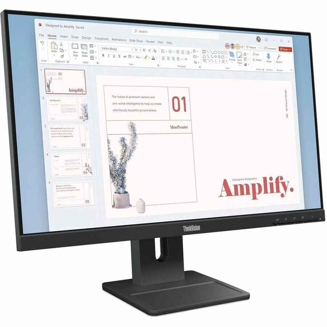 Lenovo ThinkVision E24-40 24" Class Full HD LED Monitor - 16:9 - Raven Black