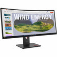 Lenovo ThinkVision T34WD-40 34" Class UW-QHD Curved Screen LED Monitor - 21:9 - Eclipse Black